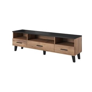 TV stolík Lotta 180 cm dub wotan/čierny vyobraziť