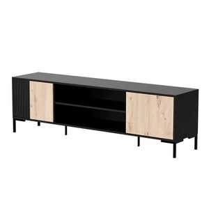 TV stolík Merci 180 cm čierny/dub artisan vyobraziť