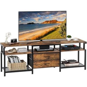 TV stolík Vasagle Nareon 160 cm hnedý/čierny vyobraziť
