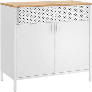 Úložná skrinka Vasagle TEDUO biela/hnedá vyobraziť