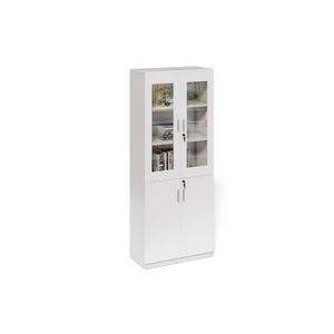 Vysoká kancelárska skriňa Houseland Prime Neo 02 80 cm biela vyobraziť