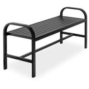 Záhradná lavička Sobo 124 cm čierna vyobraziť
