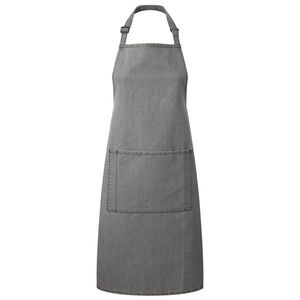 Premier Workwear Kuchynská zástera s náprsenkou a vreckom - Šedý denim vyobraziť