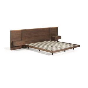 Hnedá dvojlôžková posteľ z brezového dreva s roštom 180x200 cm Norlen – Kave Home vyobraziť