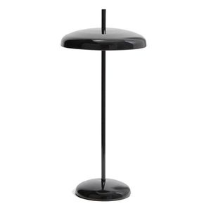 Čierna LED stmievateľná stolová lampa s kovovým tienidlom (výška 35 cm) Porte – Kave Home vyobraziť