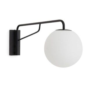 Biele/čierne nástenné svietidlo ø 20 cm Eilo – Kave Home vyobraziť