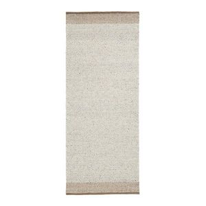 Béžový obojstranný/ručne tkaný vlnený behúň 80x200 cm Nifelia – Kave Home vyobraziť