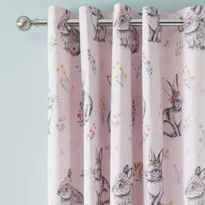 Ružový detský záves 2 ks 168x183 cm Bunny Tails Ditsy Flowers – Catherine Lansfield vyobraziť