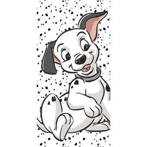 Čierno-biela bavlnená detská osuška 70x140 cm 101 Dalmatians "Lucky" – Jerry Fabrics vyobraziť