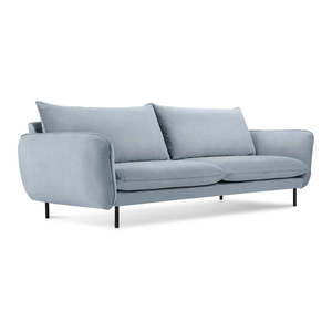 Svetlomodrá zamatová pohovka 230 cm Vienna – Cosmopolitan Design vyobraziť