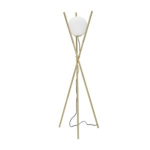 Biela/v zlatej farbe stojacia lampa so skleneným tienidlom (výška 155 cm) Glamy – Mauro Ferretti vyobraziť