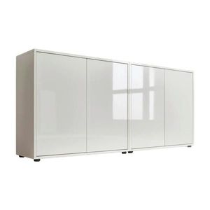 MID.YOU ŠIROKÁ KOMODA, biela, biela s vysokým leskom, 158/73/33 cm vyobraziť