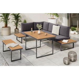 Ambia Garden TERASOVÁ SEDACIA SÚPRAVA, 4-dielne, kov, plast, textil vyobraziť