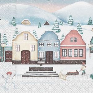 PROCOS Vianočné papierové obrúsky 33x33cm 3 vrstvové elfíci vyobraziť