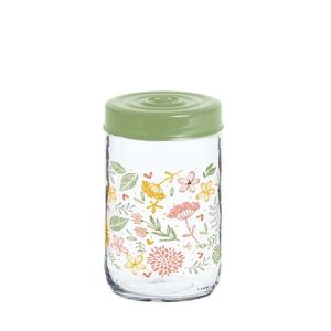 TORO POHÁR S VIEČKOM DEKOR BOTANICA 660 ML, SKLO/PLAST vyobraziť