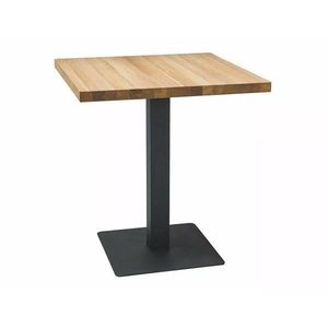 Jídelní stůl Puro 70 cm lamino černý/dub přírodní vyobraziť