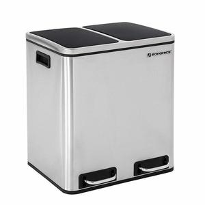 Odpadkový kôš Rubax 2 x 15 L strieborno-čierny vyobraziť