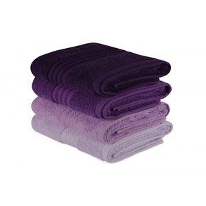 Sada 4 ks uterákov Rainbow 50x90 cm fialová vyobraziť