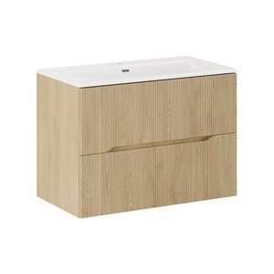 Závesná skrinka Nordic Sky s umývadlom 80 cm dub cremona vyobraziť