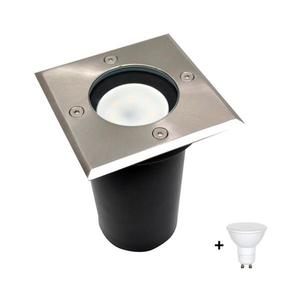 LED Vonkajšie nájazdové svietidlo 1xGU10/6W/230V IP44 matný chróm BW0032+WJ0094 vyobraziť