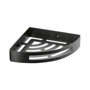 Gedy - Rohová polička do sprchy SMART 21x4, 5 cm matná čierna 247914 vyobraziť