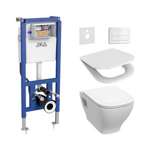 JIKA Závesné WC + sedátko DEEP + tlačidlo DUAL + podomietkový modul + podložka LF0184+LF0239+LF0170+GB0014 vyobraziť