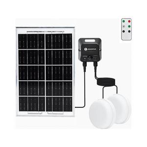 B.V. - LED solárne stropné svietidlo 2×LED/35W/3, 7V 6000 mAh IP65 + diaľkové ovládanie B1020135K vyobraziť