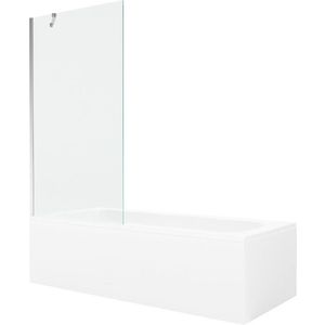 MEXEN/S - Vega obdĺžniková vaňa 170 x 70 cm s panelom + vaňová zástena 90, transparent, chróm 550117070X9509000001 vyobraziť