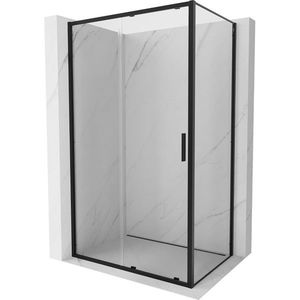 MEXEN/S - Exo sprchovací kút, posuvné dvere 110 x 70, transparent, čierna 8151-110-070-70-00 vyobraziť
