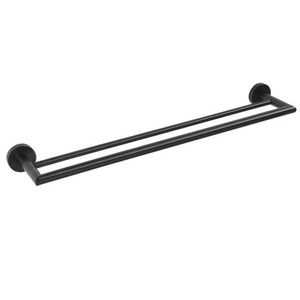 SAPHO - X-ROUND BLACK dvojitý držiak uterákov 600, čierna mat XR401B vyobraziť