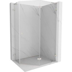 MEXEN/S - Lunar L sprchový kút päťboký krídlový pravá 80x100, transparent, nikel kartáčovaný 831L-080P-100L-97-00-P vyobraziť