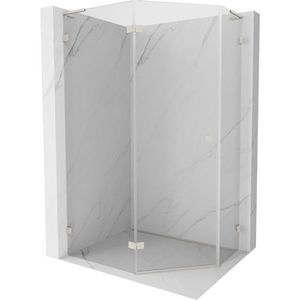 MEXEN/S - Lunar L sprchový kút päťboký krídlový ľavá 90 x 80, transparent, nikel kartáčovaný 831L-090L-080P-97-00-L vyobraziť
