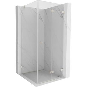 MEXEN/S - Lunar-F sprchovací kút skladacie dvere pravá 100 x 100, transparent, nikel kartáčovaný 836-100-100-97-00-P vyobraziť