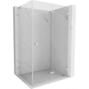 MEXEN/S - Lunar-F L sprchový kút skladacie dvere pravá 90 x 70, transparent, nikel kartáčovaný 836L-090-070-97-00-P vyobraziť