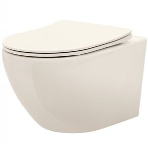 REA - Závesná WC misa Carlo Mini Rimless Ecru REA-C5500 vyobraziť