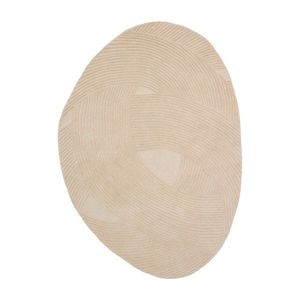 Krémový ručne tkaný vlnený koberec 160x230 cm Domm – Kave Home vyobraziť