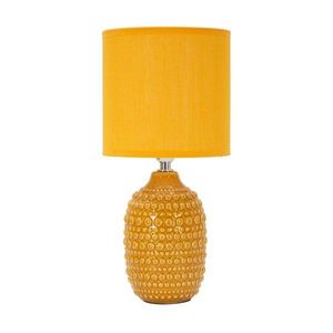 Keramická stolová lampa v horčicovej farbe s textilným tienidlom (výška 30, 5 cm) Points – Mauro Ferretti vyobraziť