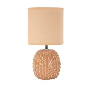 Broskyňová keramická stolová lampa s textilným tienidlom (výška 27 cm) Pontus – Mauro Ferretti vyobraziť