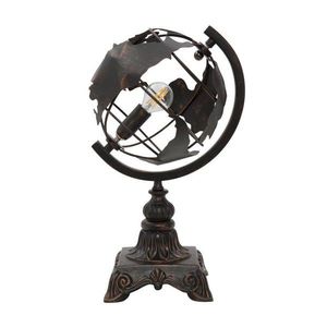 Čierna stolová lampa s kovovým tienidlom (výška 40 cm) World Industry – Mauro Ferretti vyobraziť