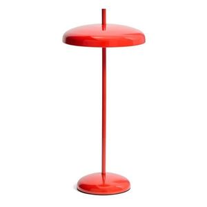 Červená LED stmievateľná stolová lampa s kovovým tienidlom (výška 35 cm) Porte – Kave Home vyobraziť