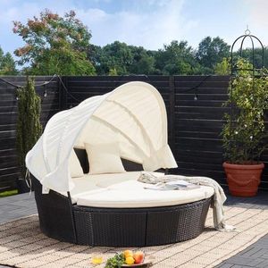 Záhradná posteľ Ø 230 cm D2841 čierna Dekorhome vyobraziť