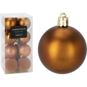 Set 16 ks vianočných ozdôb Festive Sparkles, zlatohnedá, pr. 6 cm, plast, pr. 6 cm vyobraziť