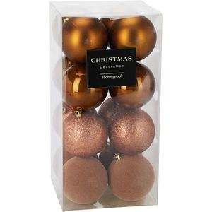 Súprava 16 ks vianočných ozdôb Festive Sparkles, zlatohnedá, pr. 8 cm, plast, pr. 8 cm vyobraziť