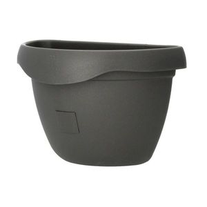 Samozavlažovací kvetináč na stenu Siesta, antracit, 29 cm, Plastia vyobraziť