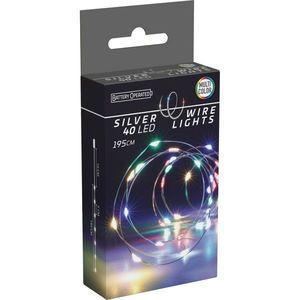 Svetelný drôt Silver lights 40 LED, farebná, 195 cm vyobraziť