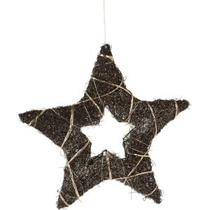 Vianočná LED hviezda Browee tmavohnedá, 30 LED 39 x 37 x 4 cm vyobraziť
