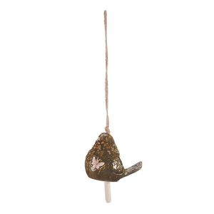 Keramický závesný zvonček Vtáčik, zelená, 13 x 45 x 9 cm vyobraziť