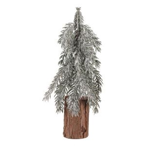 Vianočná dekorácia Smrek na kláte, zasnežený, 32 cm, 32 cm vyobraziť