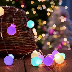 Solight LED vianočná reťaz farebné gule, 20x LED, 2 m, 2x AA vyobraziť