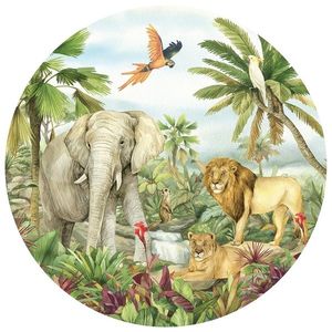 Kruhová fototapeta Jungle 125 x 125 cm, 2 diely vyobraziť
